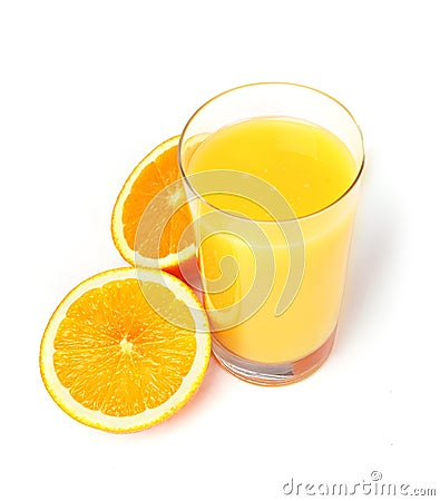 Orange juice isolated Stock Photo