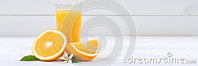 Orange juice oranges banner copyspace fruit fruits Stock Photo