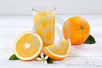 Orange juice oranges glass fruit fruits Stock Photo