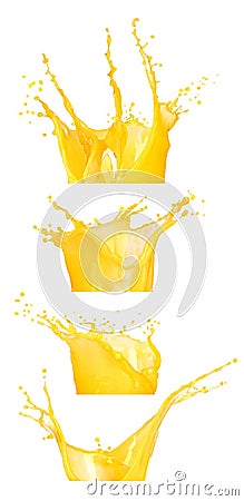 orange juice splash Stock Photo