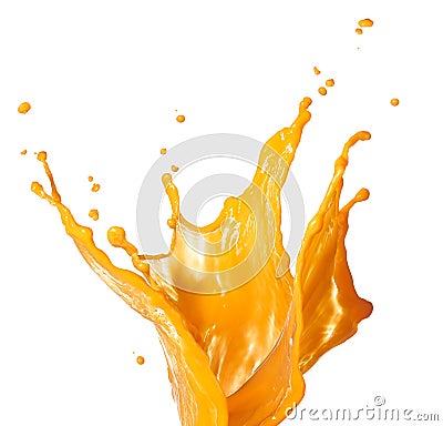 Orange juice splashing Stock Photo