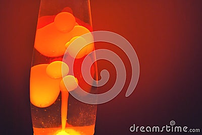 Orange lava lamp Stock Photo