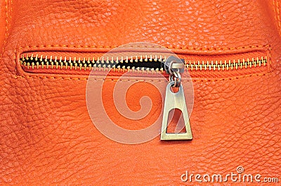 Orange leather Stock Photo