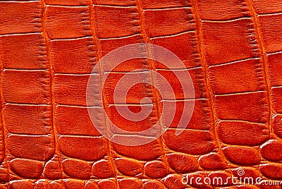 Orange leather texture Stock Photo