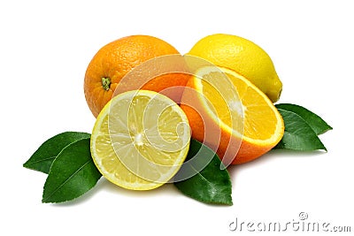 Orange and Lemon Stock Photo