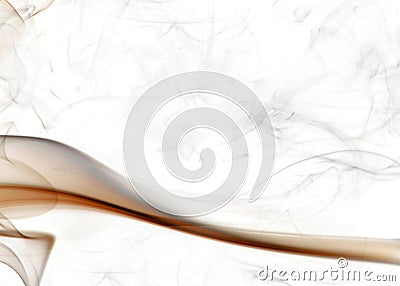 Orange lines of insence smoke Stock Photo