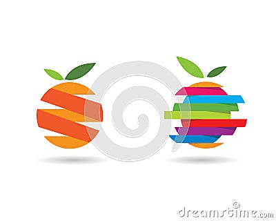 Orange logo design Vector Illustration