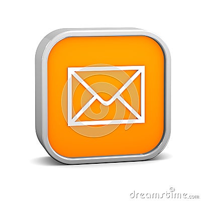 Orange Mail Sign Stock Photo