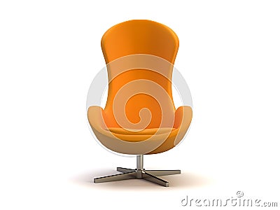 Orange modern chair Stock Photo