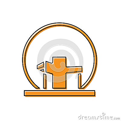 Orange Montreal Biosphere icon isolated on white background. Vector Vector Illustration