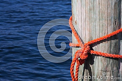 Orange Nautical Knot Stock Photo