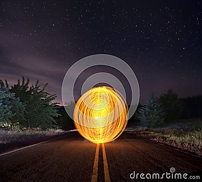 Orange Orb Stock Photo