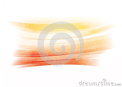 Orange painted brush stroke background Stock Photo