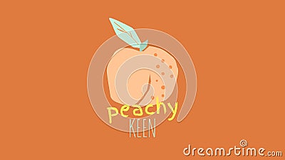 Orange Peachy Keen Wallpaper Stock Photo