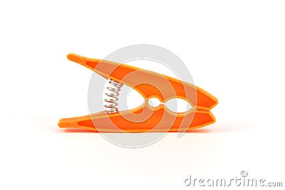 Orange peg Stock Photo