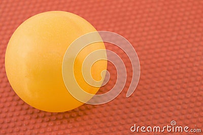 Orange ping pong ball Stock Photo