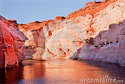 Orange Pink Antelope Canyon Lake Powell Arizona Stock Photo