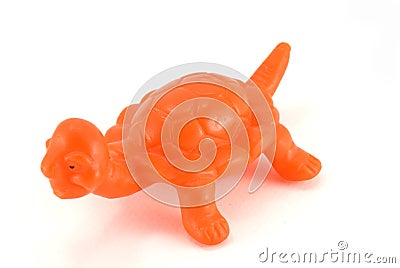 Orange plastic turtle toy Stock Photo