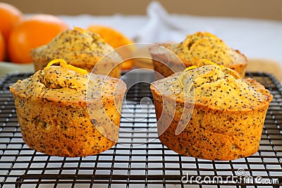 Orange And Poppyseed Cakes Stock Photo