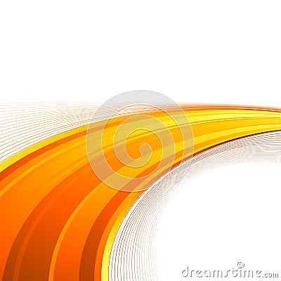 Orange power swoosh wave folder template Vector Illustration