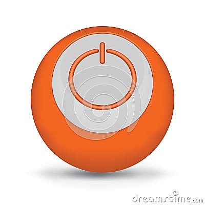 Orange power symbol Vector Illustration