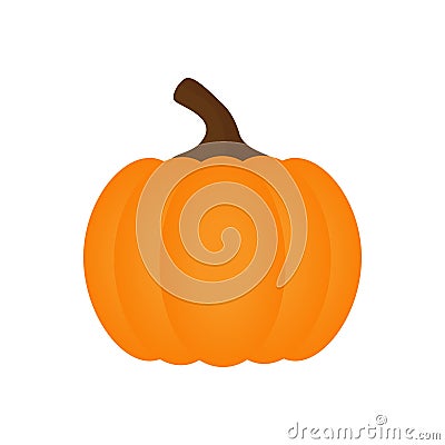 Orange halloween pumpkin vegetable vector Vector Illustration