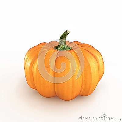 Orange pumpkin on a white background Stock Photo