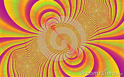 Orange yellow purple circular texture abstract design, lines in motion Stock Photo