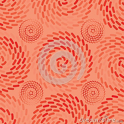 Orange ray roll semless pattern Vector Illustration