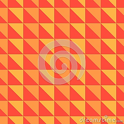 Orange and red abstract pattern with triangles Vector Illustration