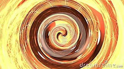 Orange hypnosis spiral Stock Photo