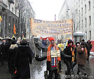 The Orange Revolution in Kyiv in 2004_58 Editorial Stock Photo