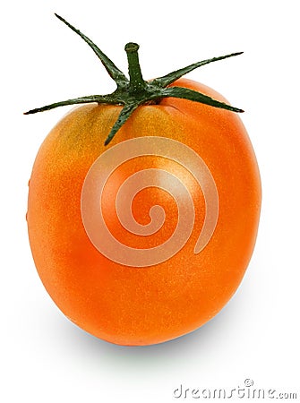 Orange ripe tomato Stock Photo