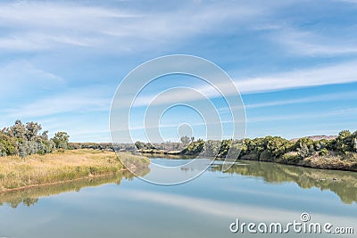 The Orange River & x28;Gariep River& x29; at Grootdrink Stock Photo