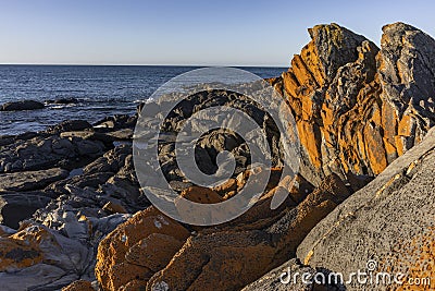 Orange Rocks at Kangaroo Island, Australia Stock Photo