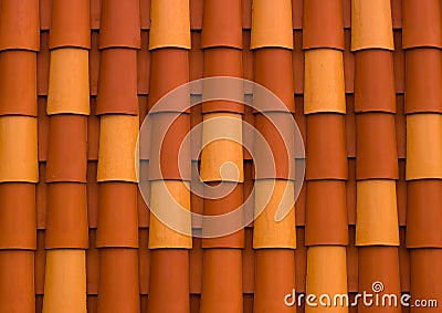 Details of colorful rooftop. Stock Photo