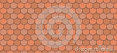 Orange roof tiles Vector Illustration