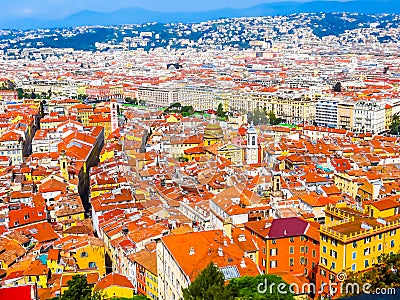 Aerial view of the Nice, France Stock Photo