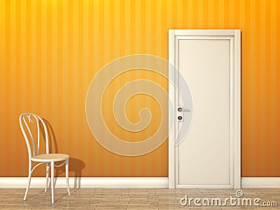 Orange room Stock Photo