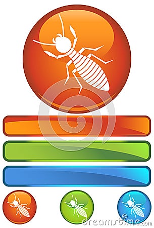 Orange Round Icon - Termite Vector Illustration