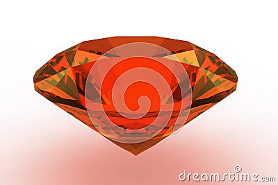 Orange round sapphire gemstone Stock Photo