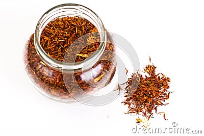 Orange saffron spice Stock Photo
