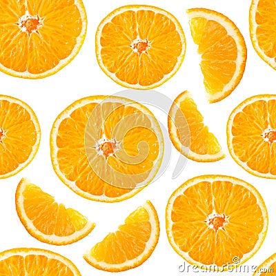 Orange seamless pattern Stock Photo