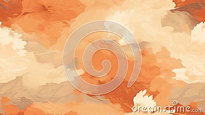 Orange, serenity, painted in warm earth tones using bold brushstrokes. Generative AI Stock Photo