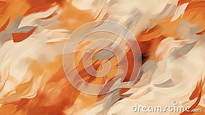 Orange, serenity, painted in warm earth tones using bold brushstrokes. Generative AI Stock Photo