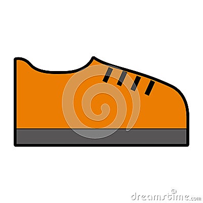 Orange shoe cartoon Vector Illustration