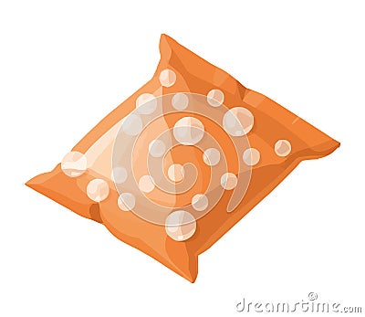 orange silica ball bag Vector Illustration