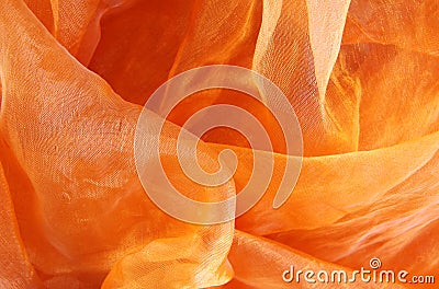 Orange silk texture Stock Photo
