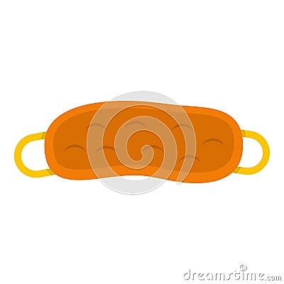 Orange sleeping mask icon Vector Illustration