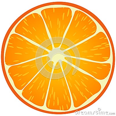 Orange Slice Vector Illustration
